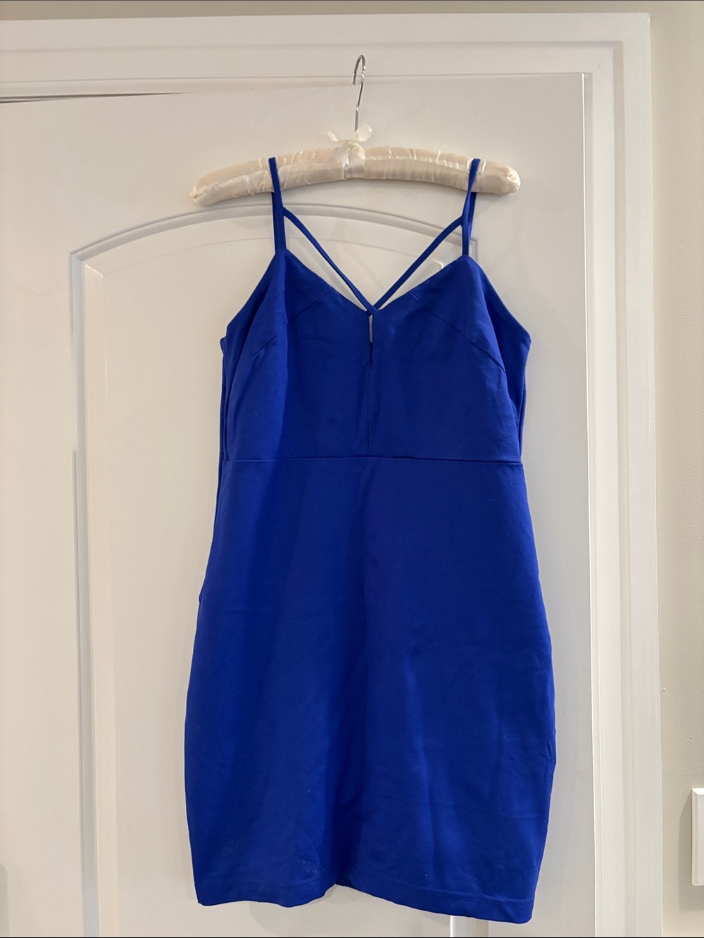 Guess Royal Blue Strappy Mini Dress